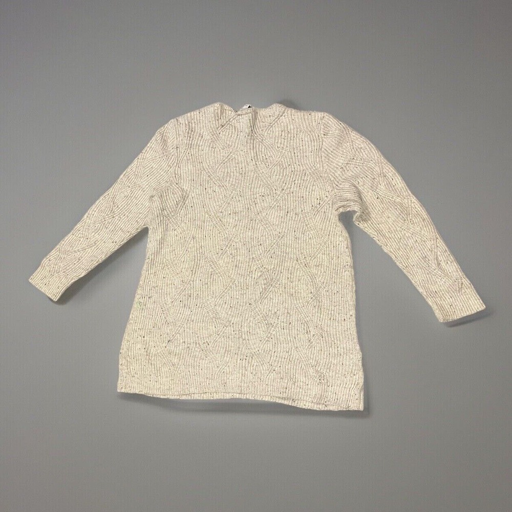 J. Jill Woman's Cream Cotton Blend Ribbed Cabel Knit Pullover Sweater‎ S… - Picture 3 of 7